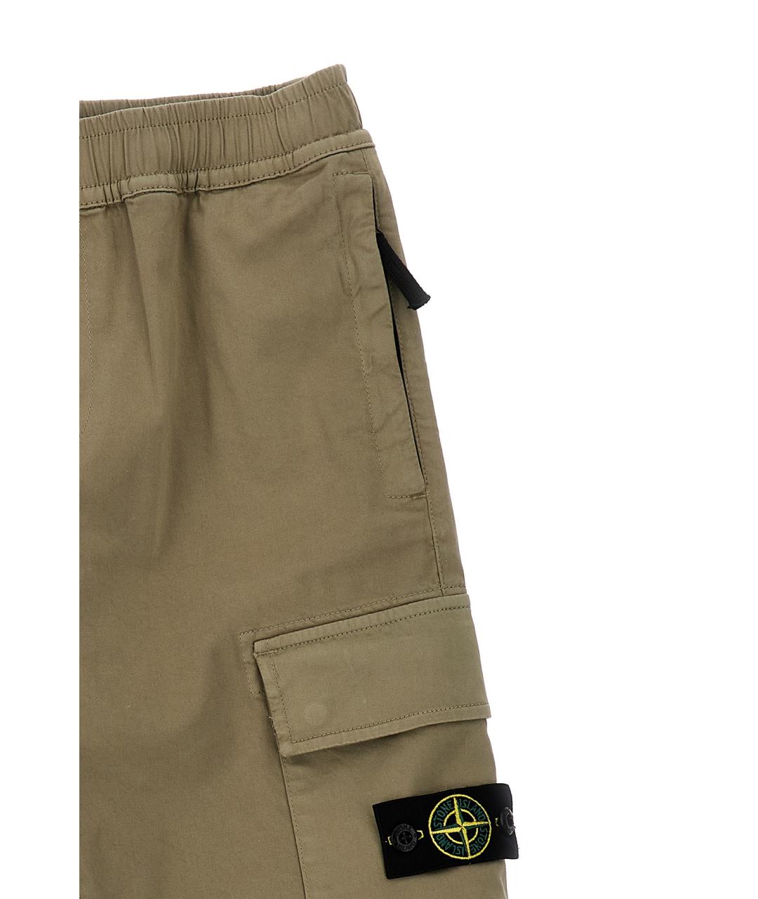 STONE ISLAND Бежевые брюки и шорты, фото 3