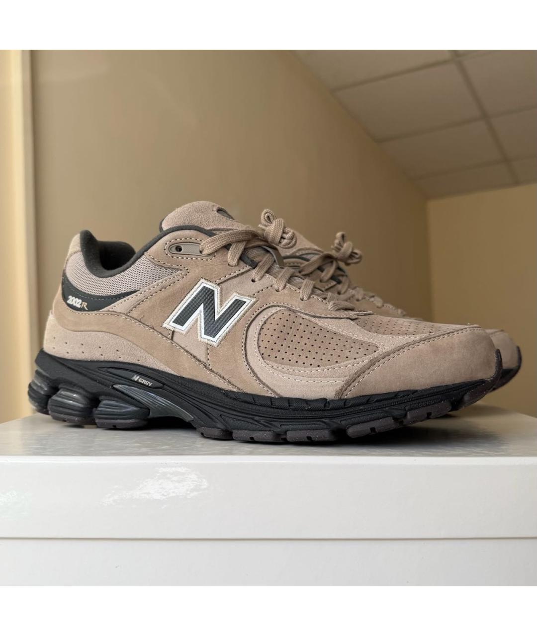 NEW BALANCE Бежевые замшевые низкие кроссовки / кеды, фото 2