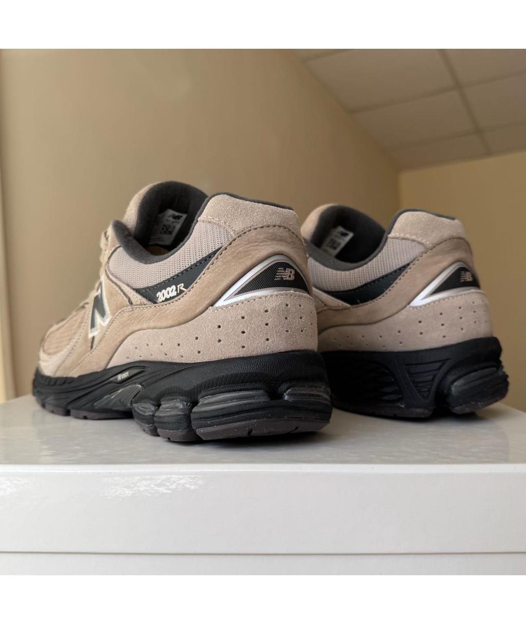 NEW BALANCE Бежевые замшевые низкие кроссовки / кеды, фото 4