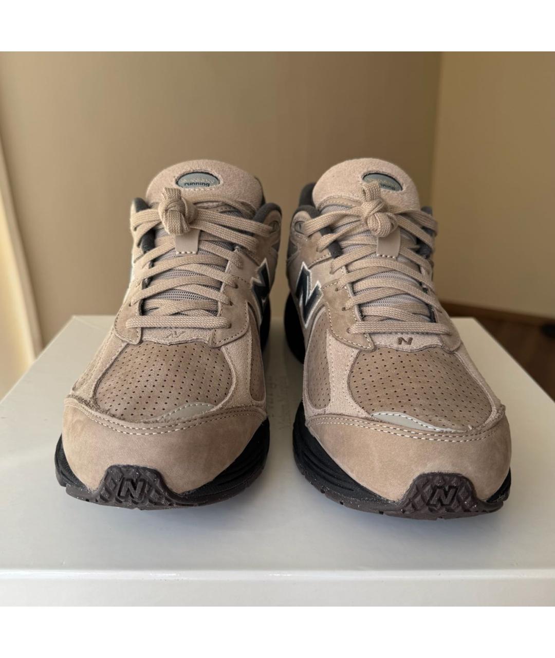 NEW BALANCE Бежевые замшевые низкие кроссовки / кеды, фото 3