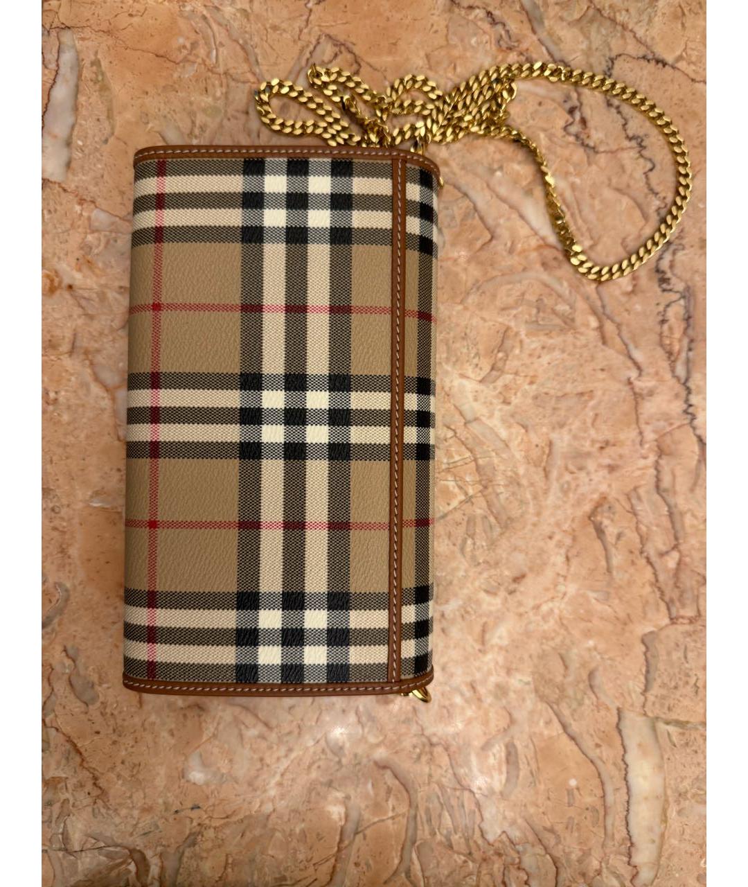 BURBERRY Бежевая кожаная сумка через плечо, фото 7