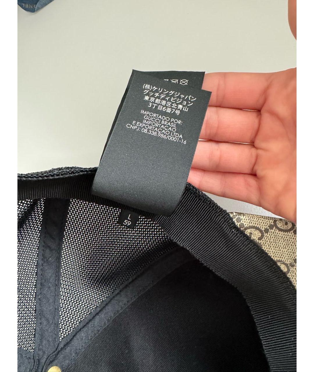 GUCCI Бежевая хлопковая кепка/бейсболка, фото 4