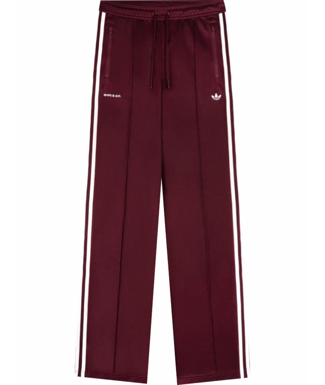 SPORTY AND RICH Бордовые хлопковые спортивные брюки и шорты, фото 1