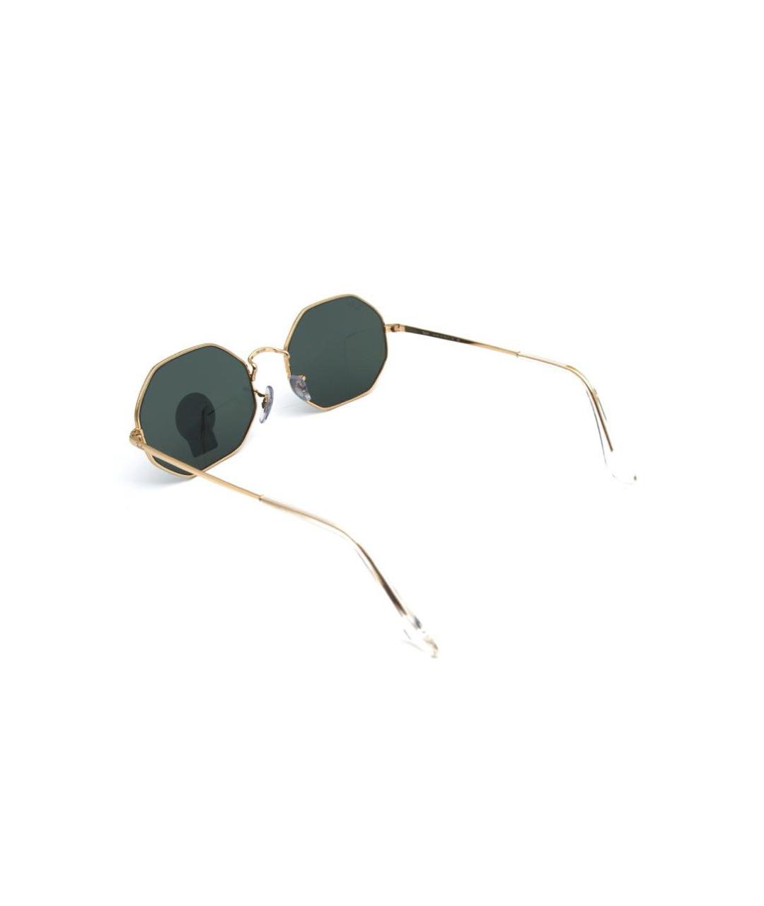 RAY BAN Золотые металлические солнцезащитные очки, фото 5