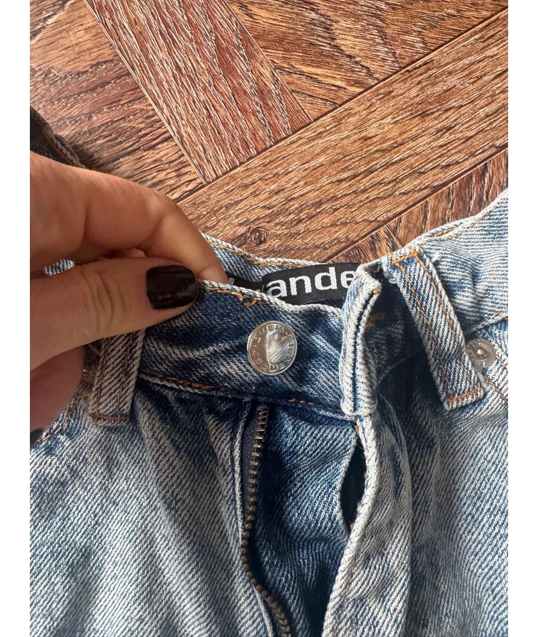 ALEXANDER WANG Голубые хлопковые шорты, фото 3