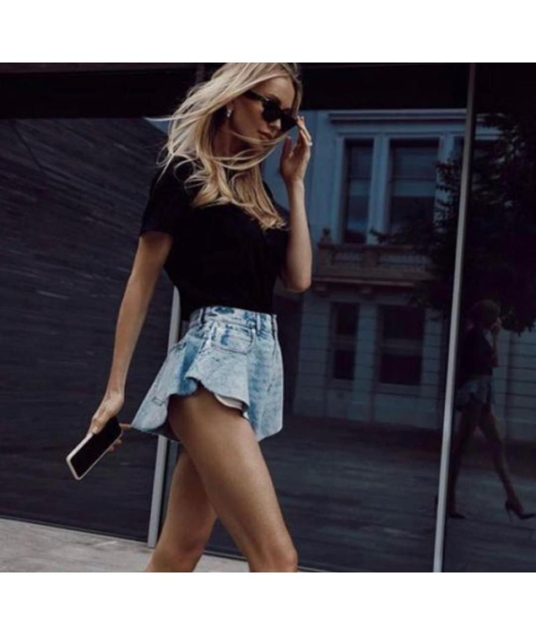 ALEXANDER WANG Голубые хлопковые шорты, фото 6