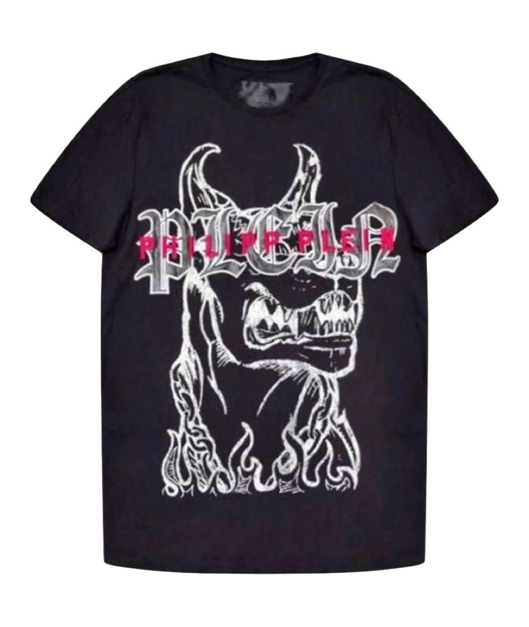 PHILIPP PLEIN Черная хлопковая футболка, фото 1