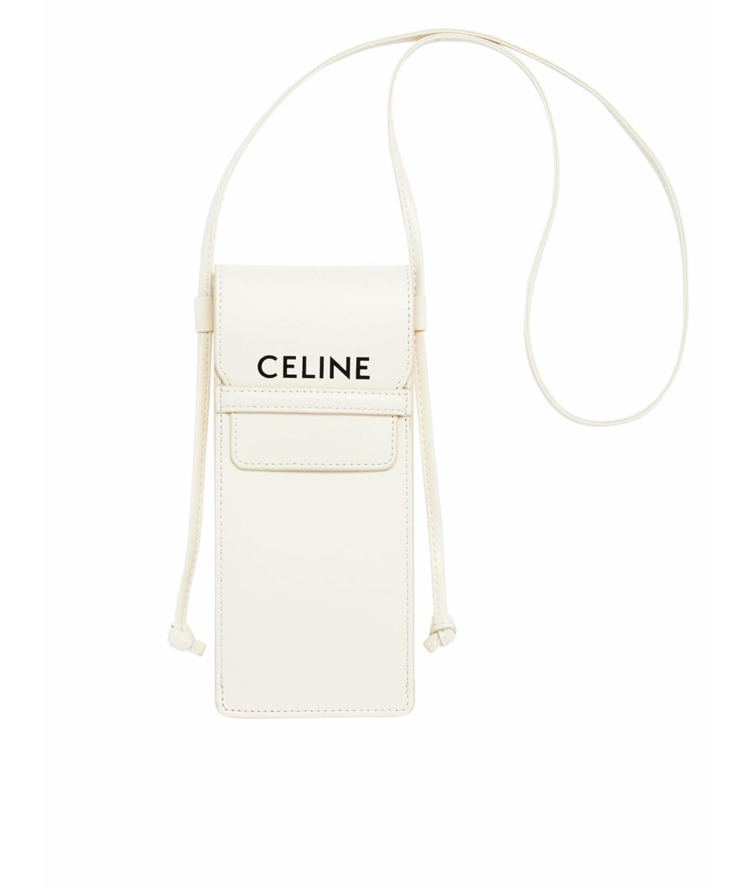 CELINE Белая сумка через плечо из искусственной кожи, фото 1