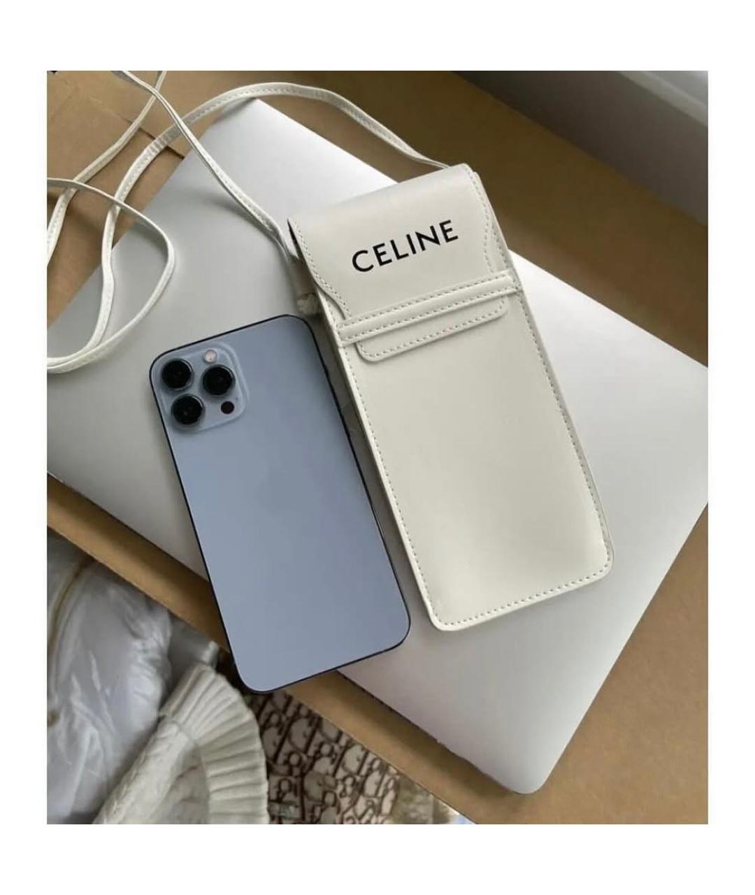 CELINE Белая сумка через плечо из искусственной кожи, фото 3