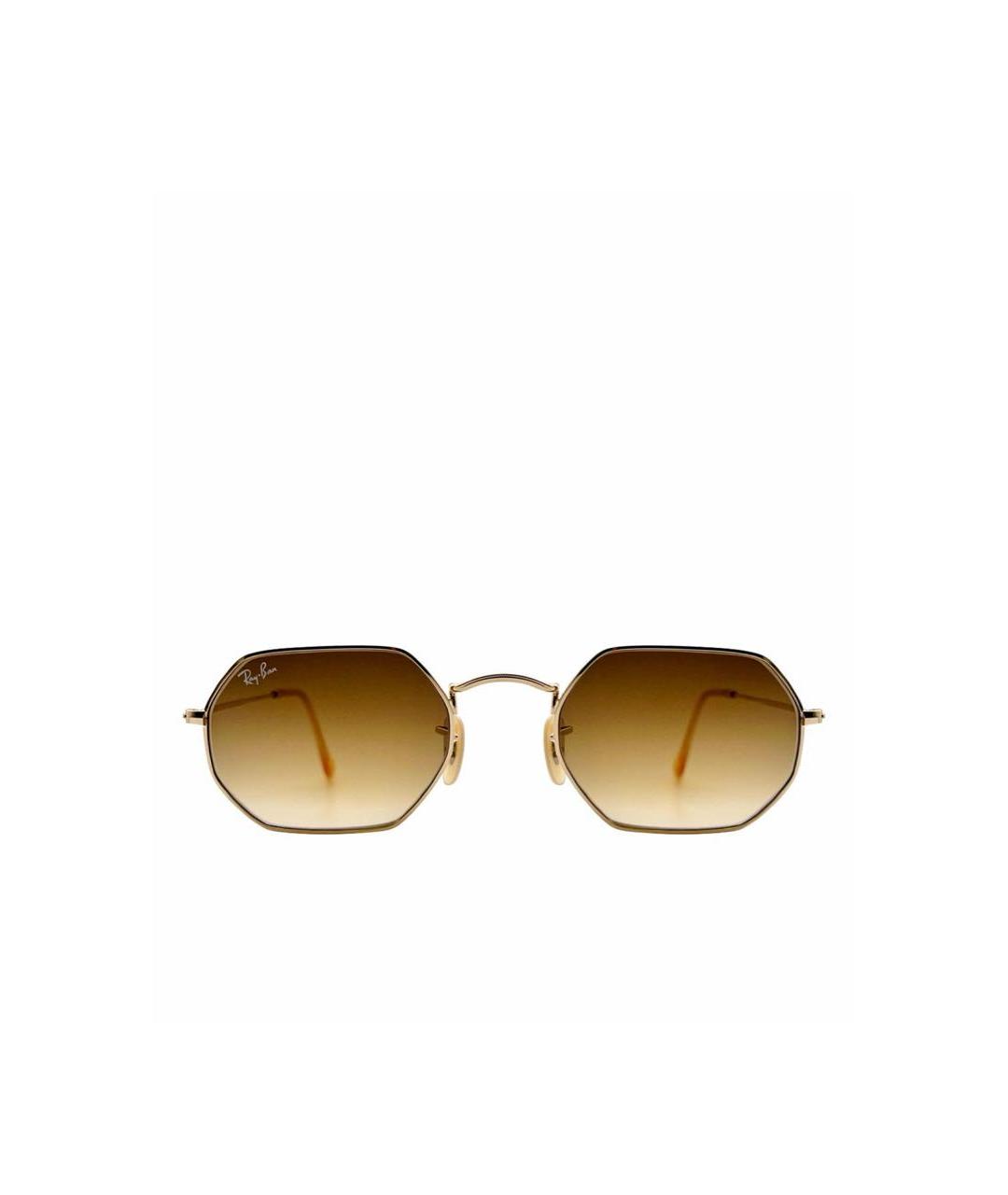 RAY BAN Золотые металлические солнцезащитные очки, фото 8