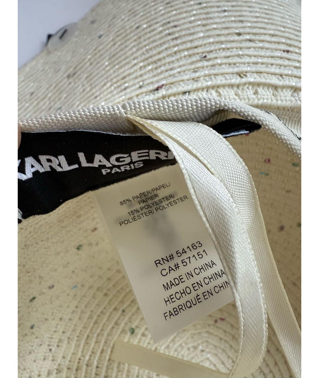 KARL LAGERFELD Бежевая шляпа, фото 4