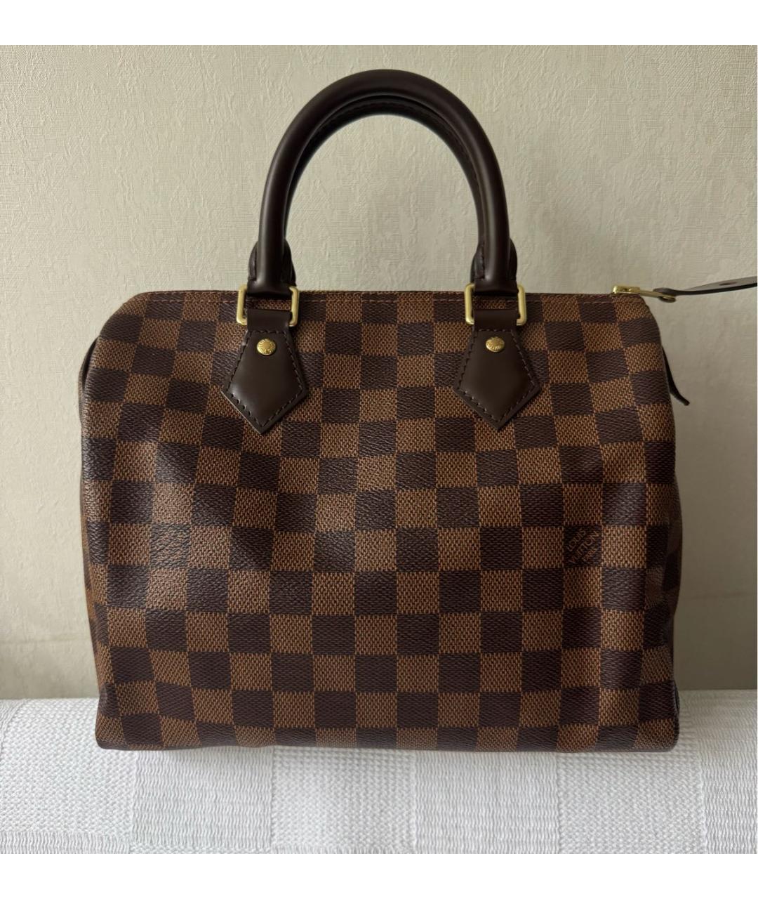 LOUIS VUITTON Коричневая сумка с короткими ручками, фото 9