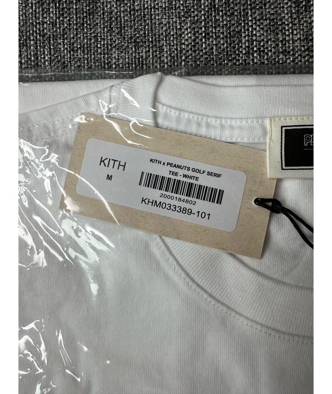 KITH Белая хлопковая футболка, фото 4
