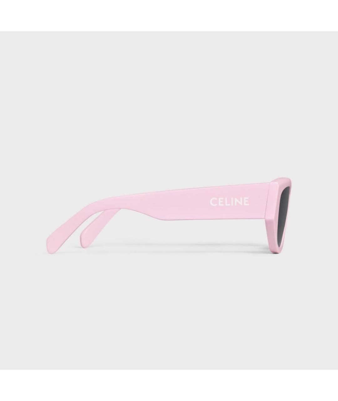 CELINE Розовые пластиковые солнцезащитные очки, фото 6