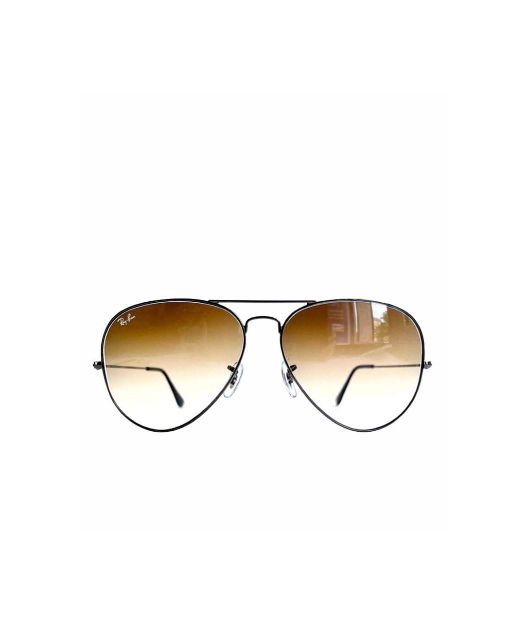 RAY BAN Черные металлические солнцезащитные очки, фото 9