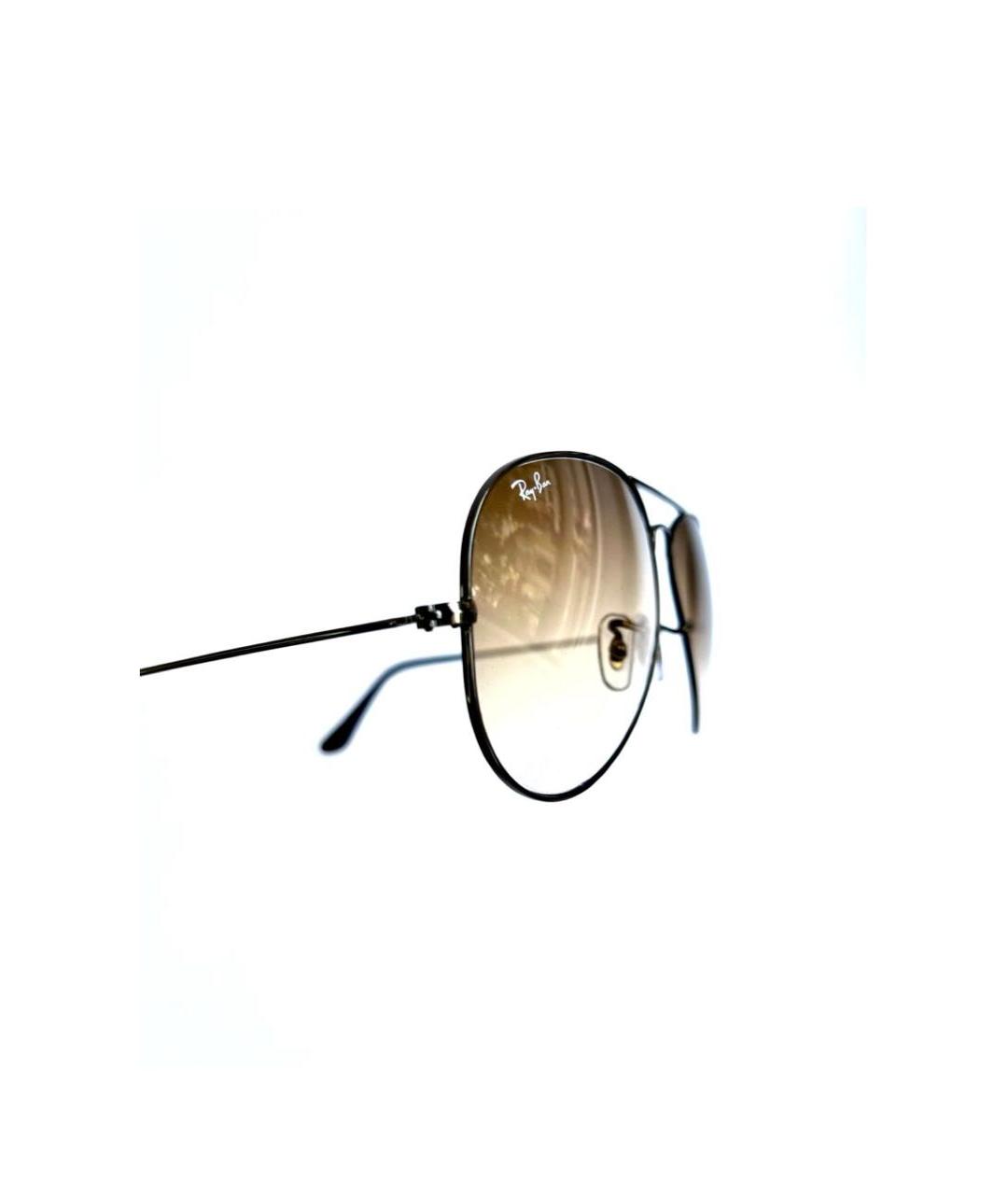 RAY BAN Черные металлические солнцезащитные очки, фото 3