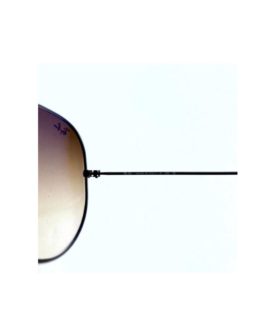RAY BAN Черные металлические солнцезащитные очки, фото 5
