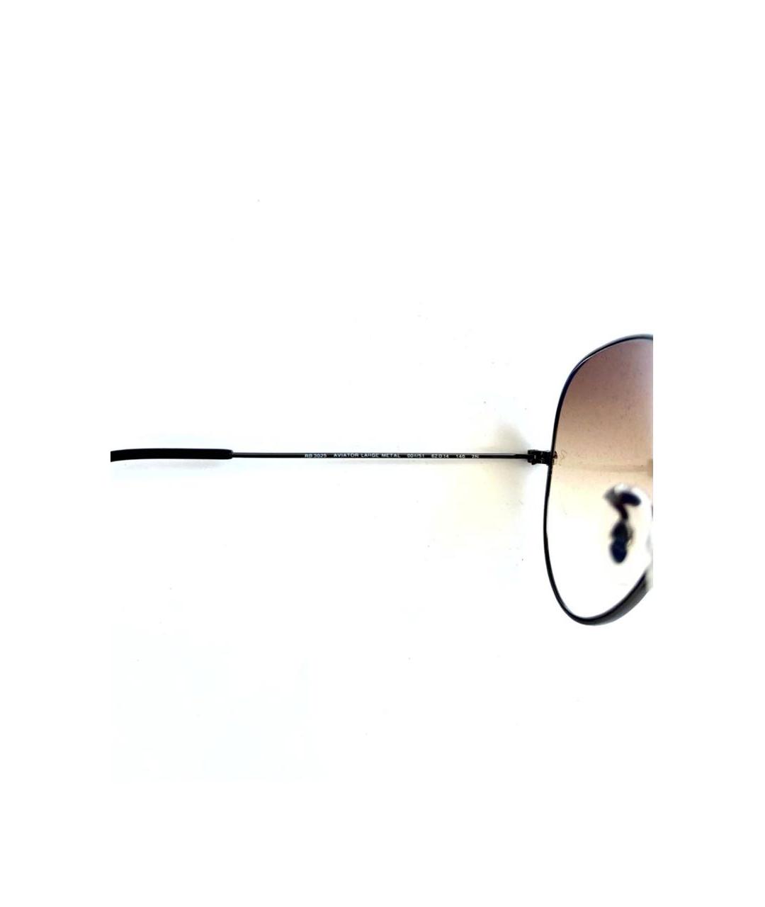 RAY BAN Черные металлические солнцезащитные очки, фото 6