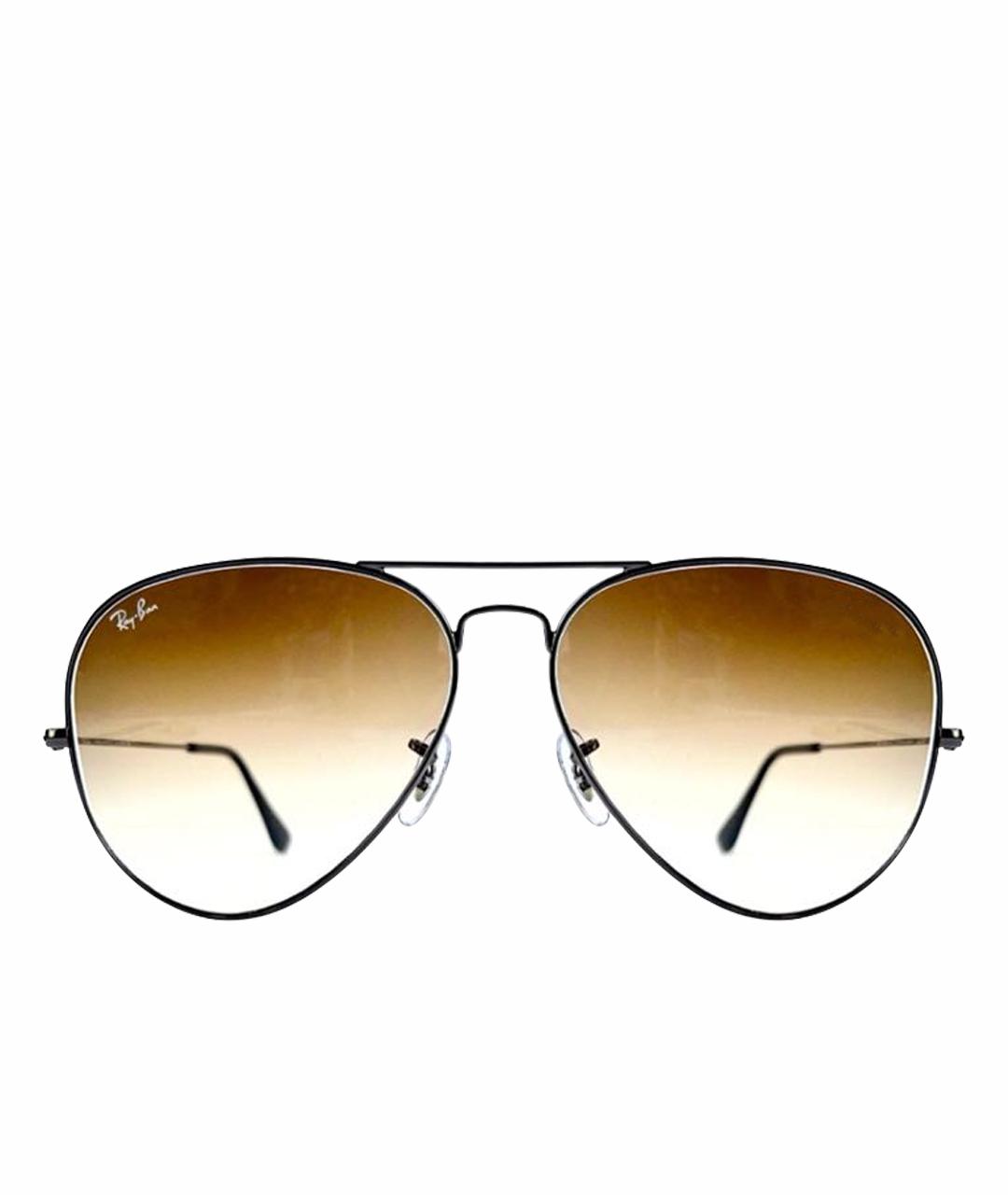RAY BAN Черные металлические солнцезащитные очки, фото 1