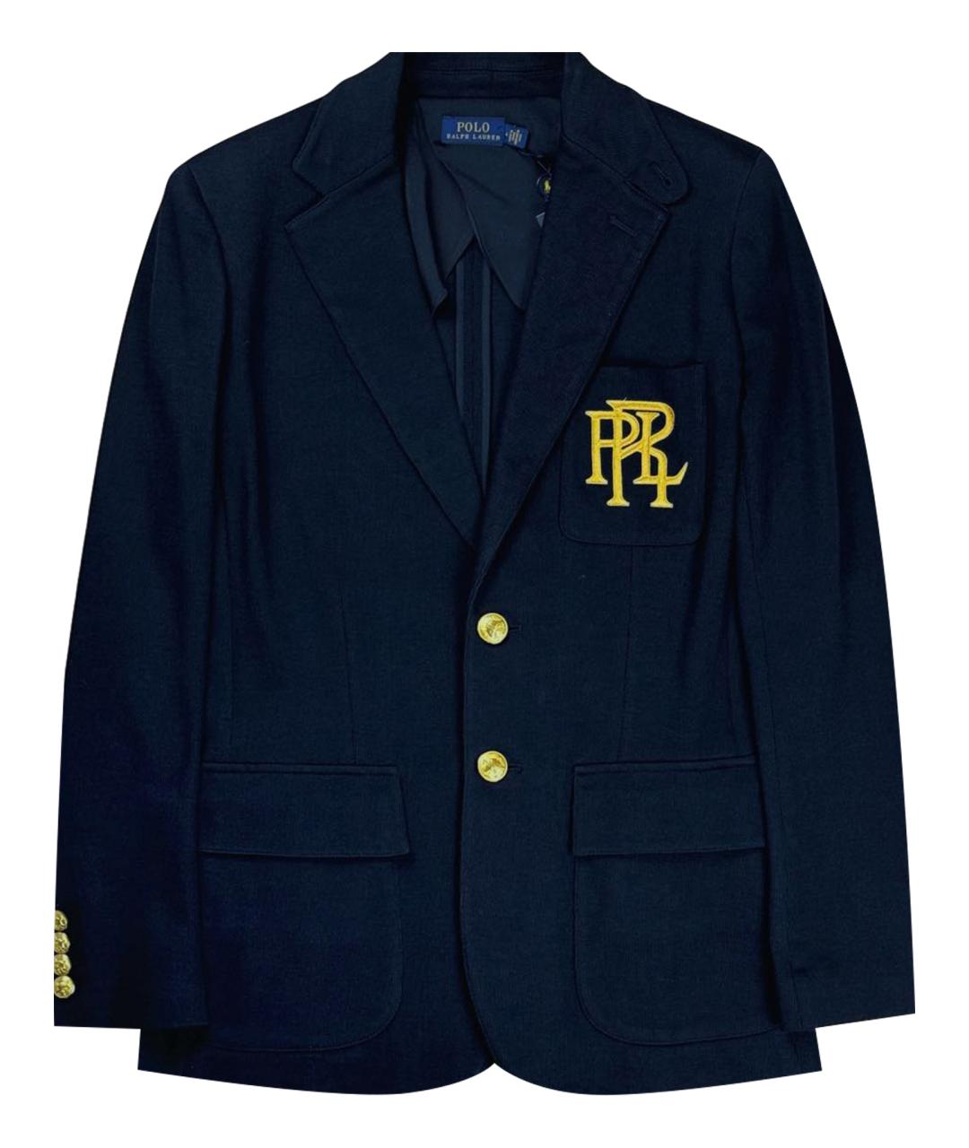 RALPH LAUREN Темно-синий хлопковый жакет/пиджак, фото 1