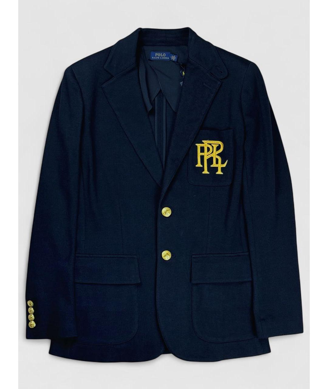RALPH LAUREN Темно-синий хлопковый жакет/пиджак, фото 6