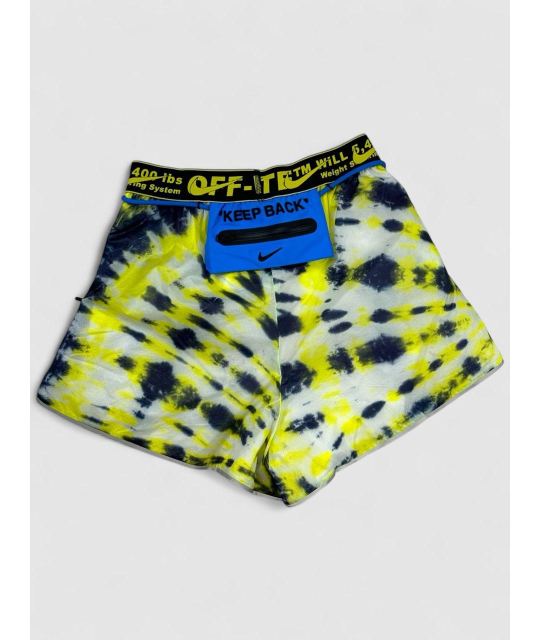 NIKE X OFF-WHITE Салатовые полиэстеровые шорты, фото 2