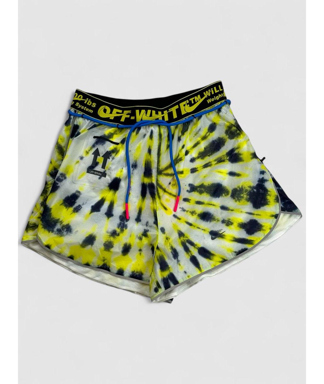 NIKE X OFF-WHITE Салатовые полиэстеровые шорты, фото 5