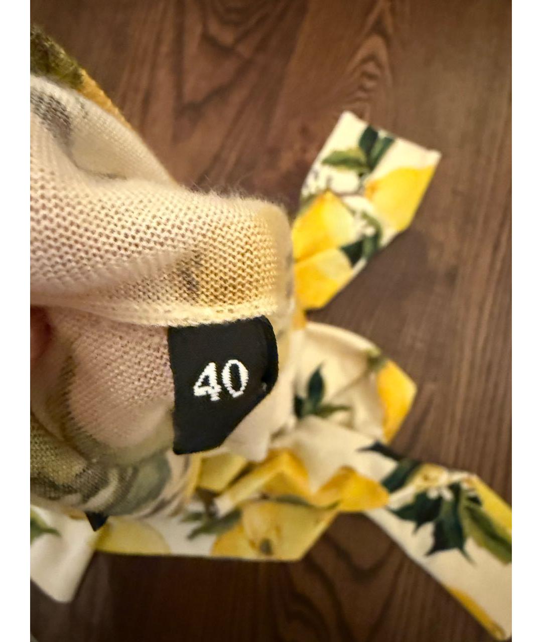 DOLCE&GABBANA Желтый кашемировый джемпер / свитер, фото 6