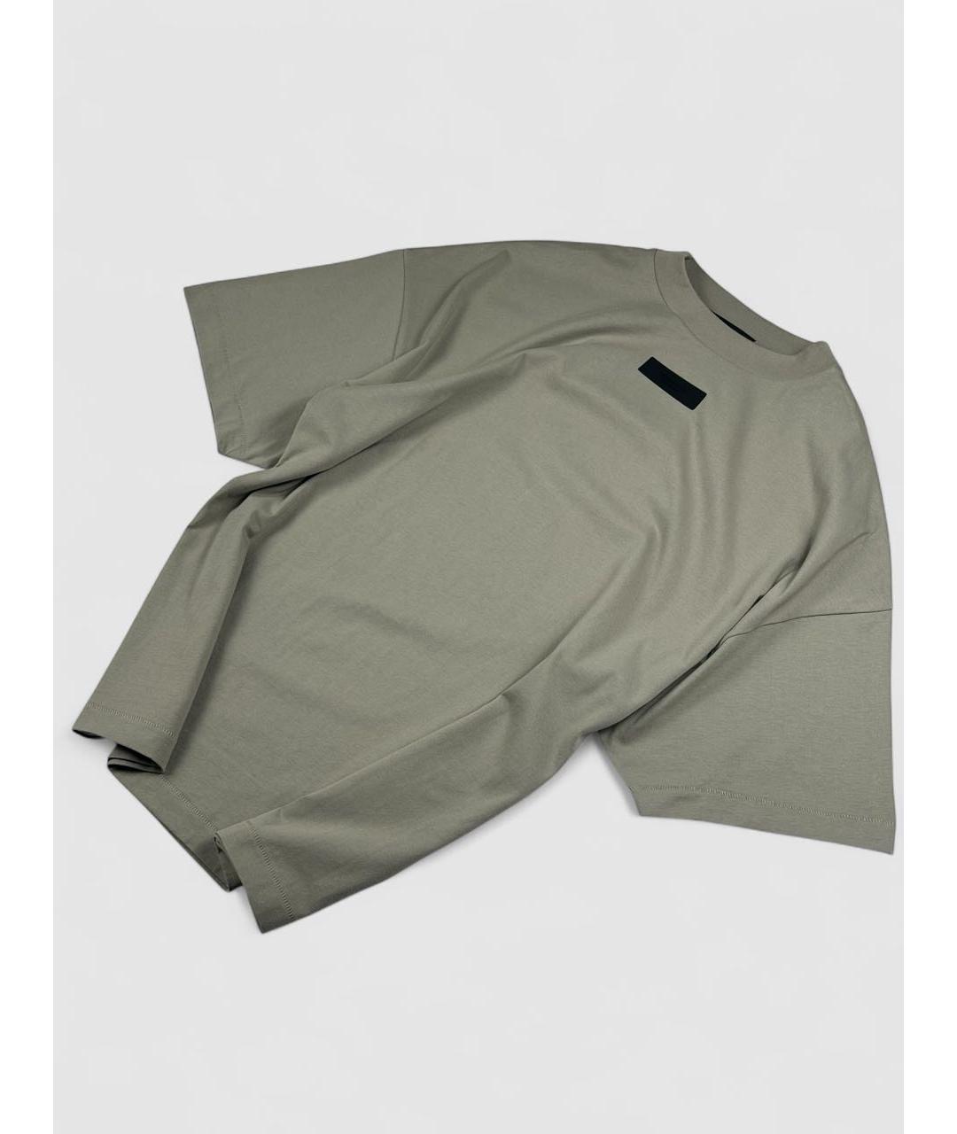FEAR OF GOD ESSENTIALS Бежевая хлопковая футболка, фото 2