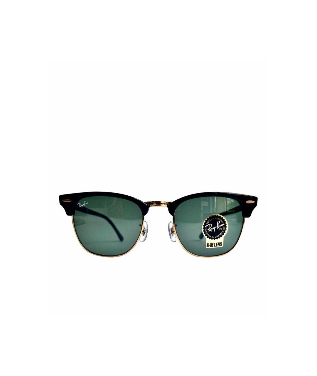 RAY BAN Черные пластиковые солнцезащитные очки, фото 8
