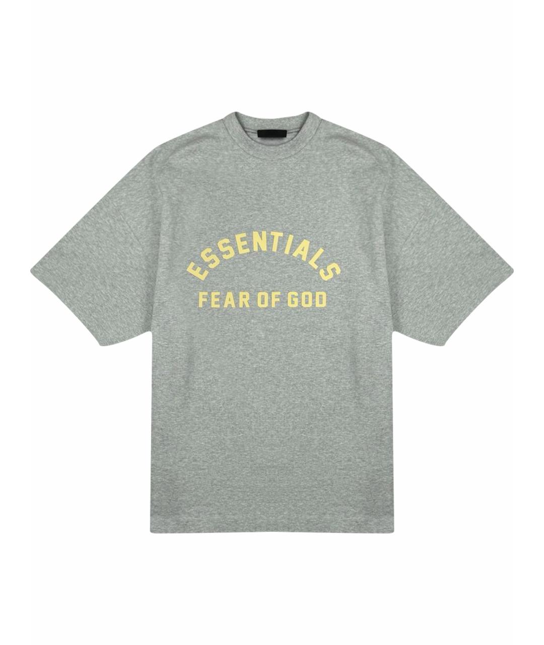 FEAR OF GOD ESSENTIALS Серая хлопковая футболка, фото 1