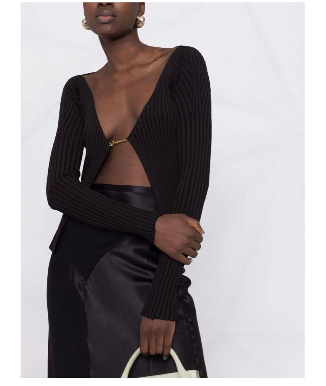 JACQUEMUS Черный вискозный джемпер / свитер, фото 2