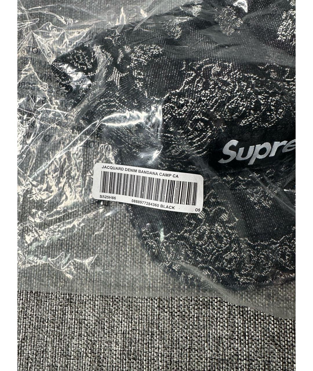 SUPREME Черная хлопковая кепка/бейсболка, фото 3