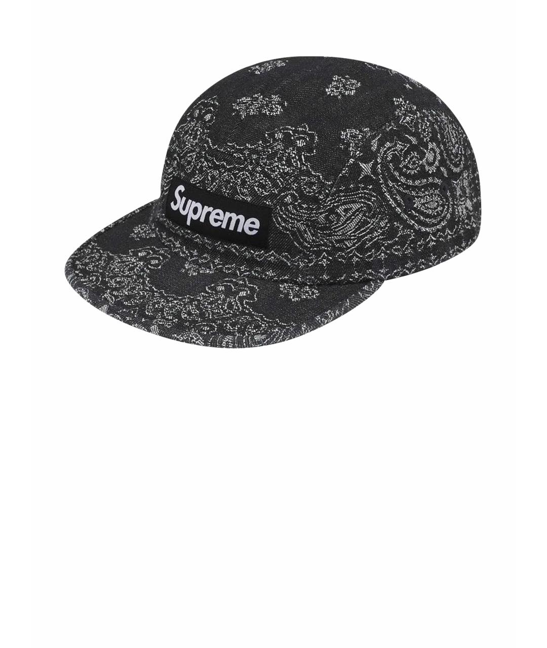 SUPREME Черная хлопковая кепка/бейсболка, фото 1