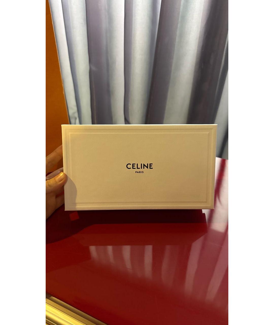 CELINE Золотые металлические солнцезащитные очки, фото 4