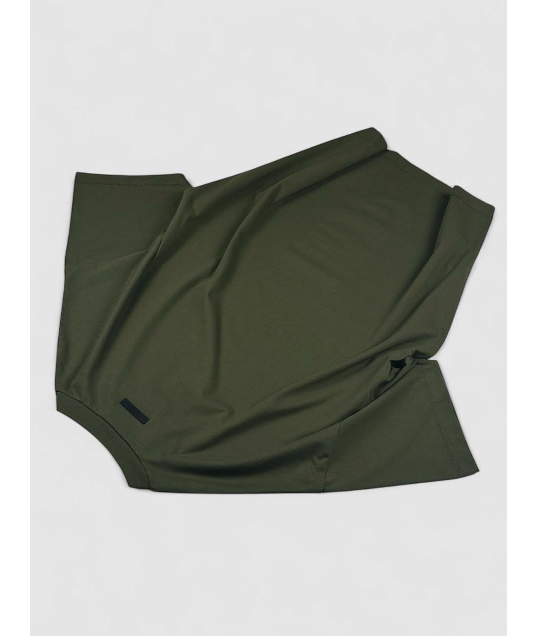 FEAR OF GOD ESSENTIALS Зеленая хлопковая футболка, фото 3