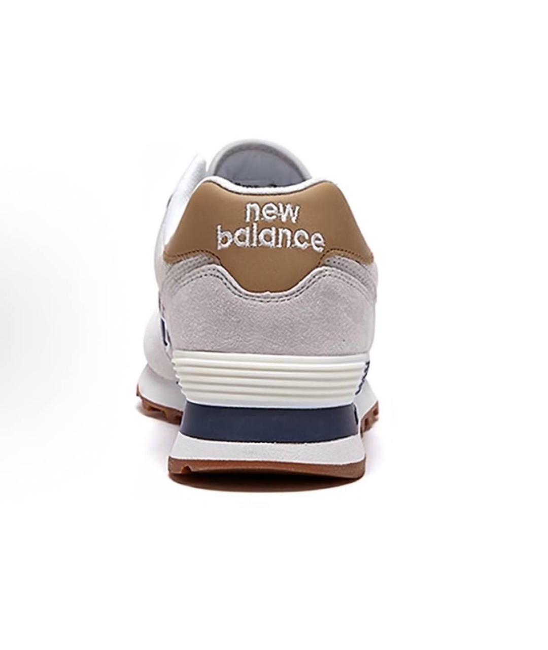 NEW BALANCE Серые замшевые низкие кроссовки / кеды, фото 4