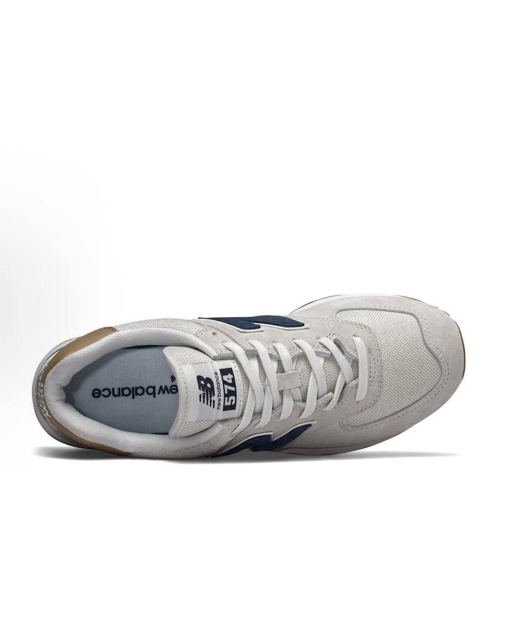 NEW BALANCE Серые замшевые низкие кроссовки / кеды, фото 3