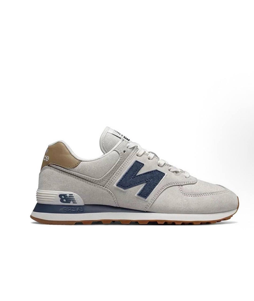 NEW BALANCE Серые замшевые низкие кроссовки / кеды, фото 6