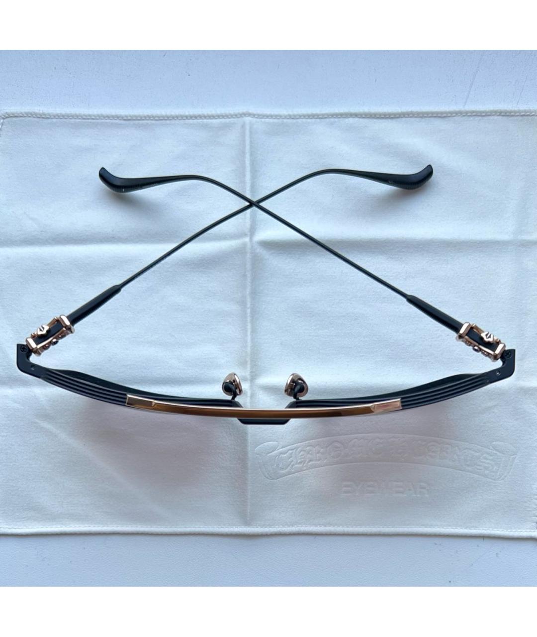 CHROME HEARTS Черные металлические солнцезащитные очки, фото 4