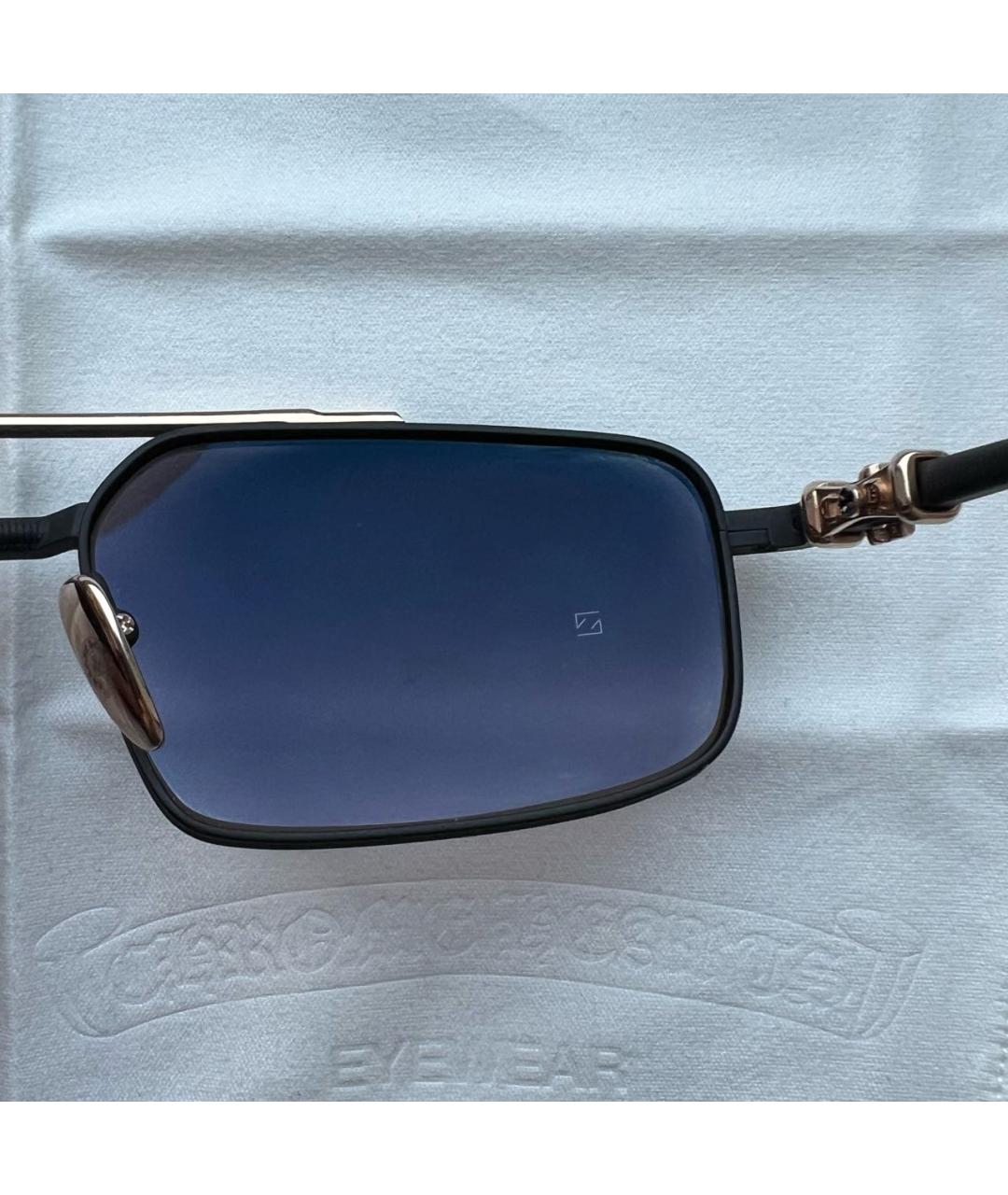 CHROME HEARTS Черные металлические солнцезащитные очки, фото 6