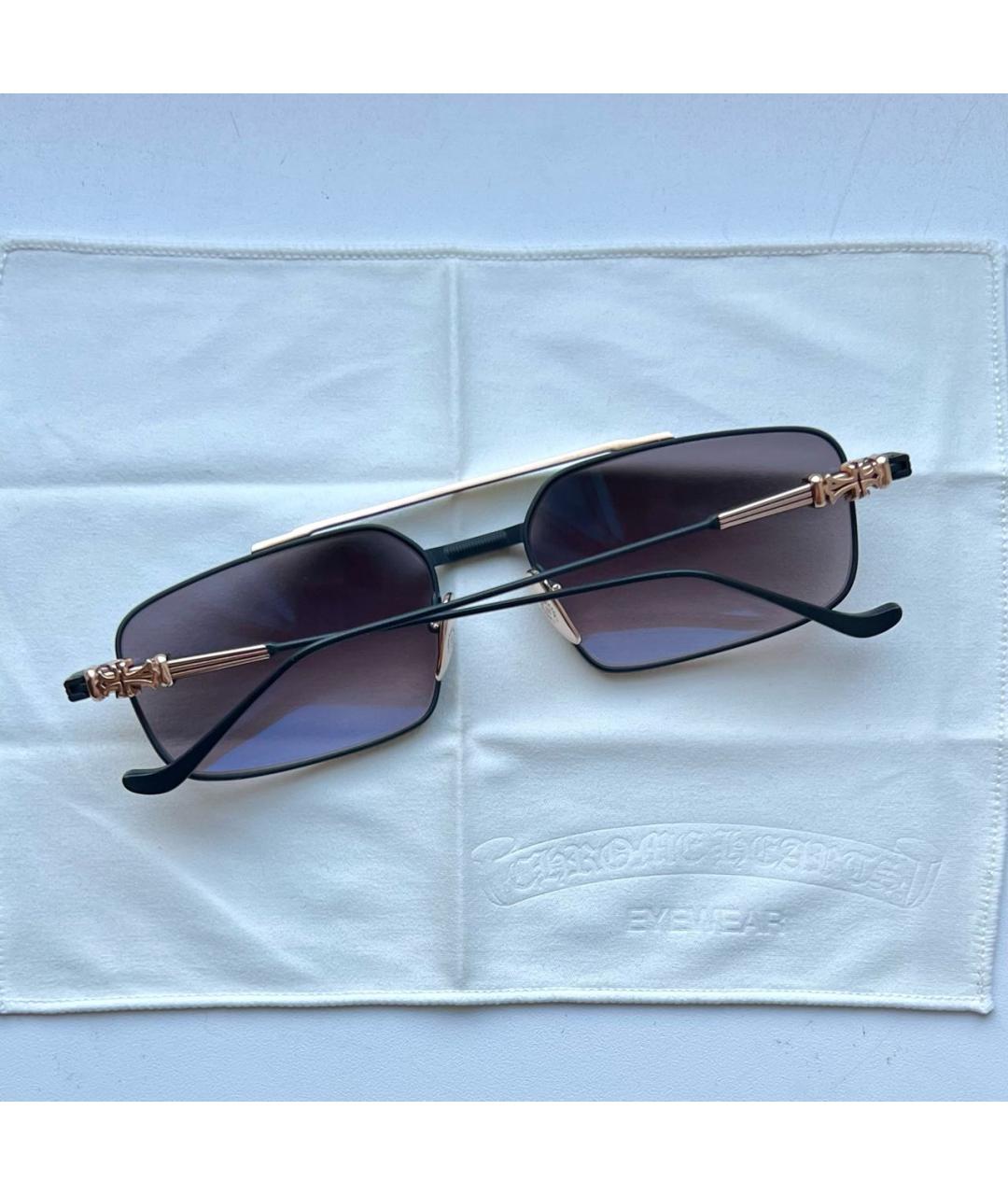 CHROME HEARTS Черные металлические солнцезащитные очки, фото 2
