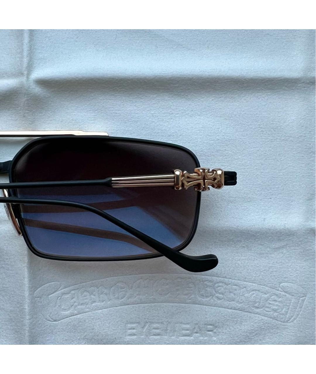 CHROME HEARTS Черные металлические солнцезащитные очки, фото 7