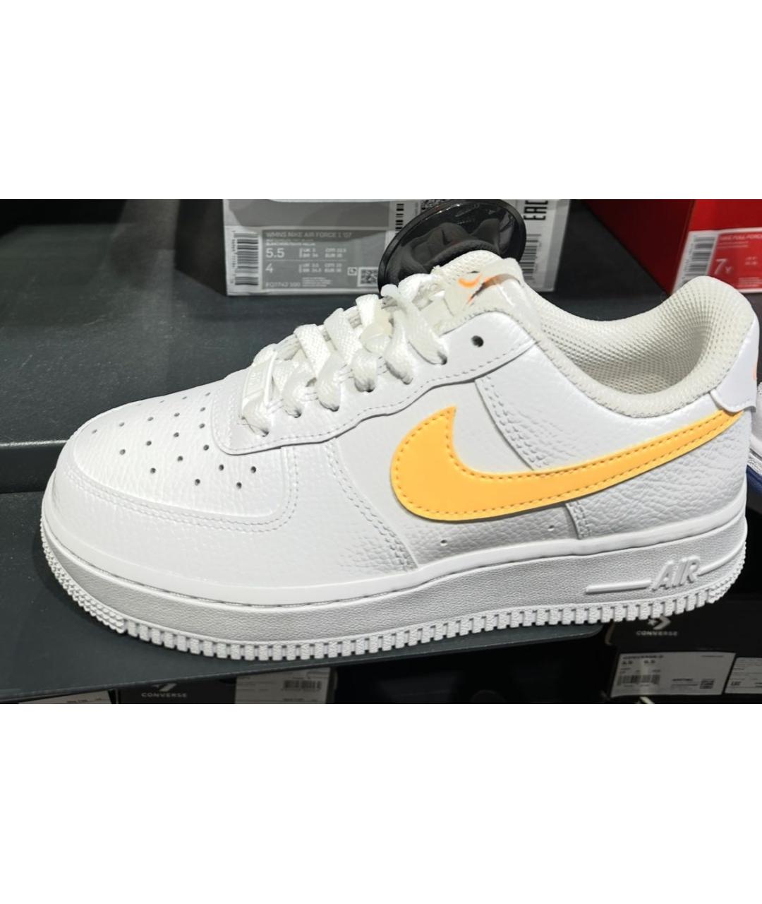 NIKE Белые кожаные кроссовки, фото 5