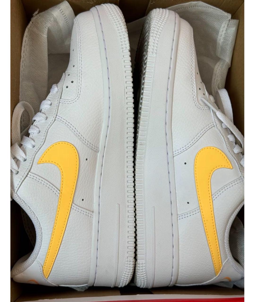 NIKE Белые кожаные кроссовки, фото 4
