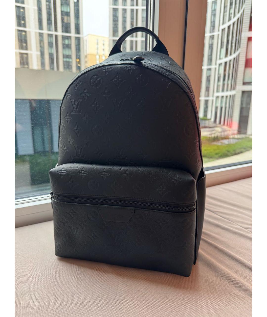 LOUIS VUITTON Черный кожаный рюкзак, фото 4