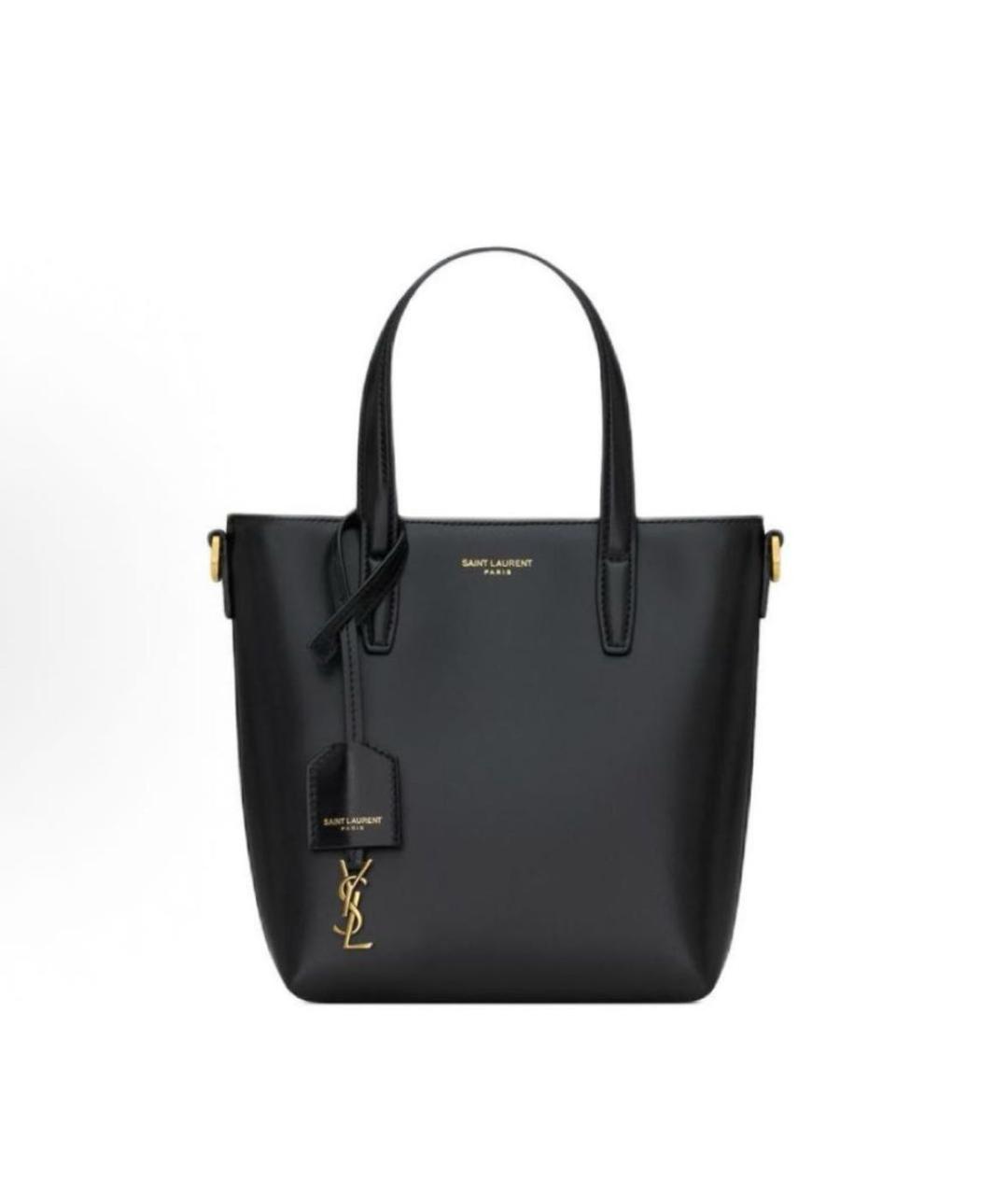SAINT LAURENT Черная сумка тоут, фото 5