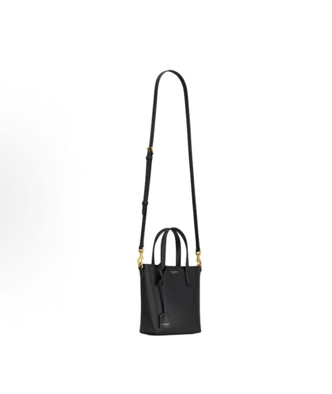 SAINT LAURENT Черная сумка тоут, фото 2