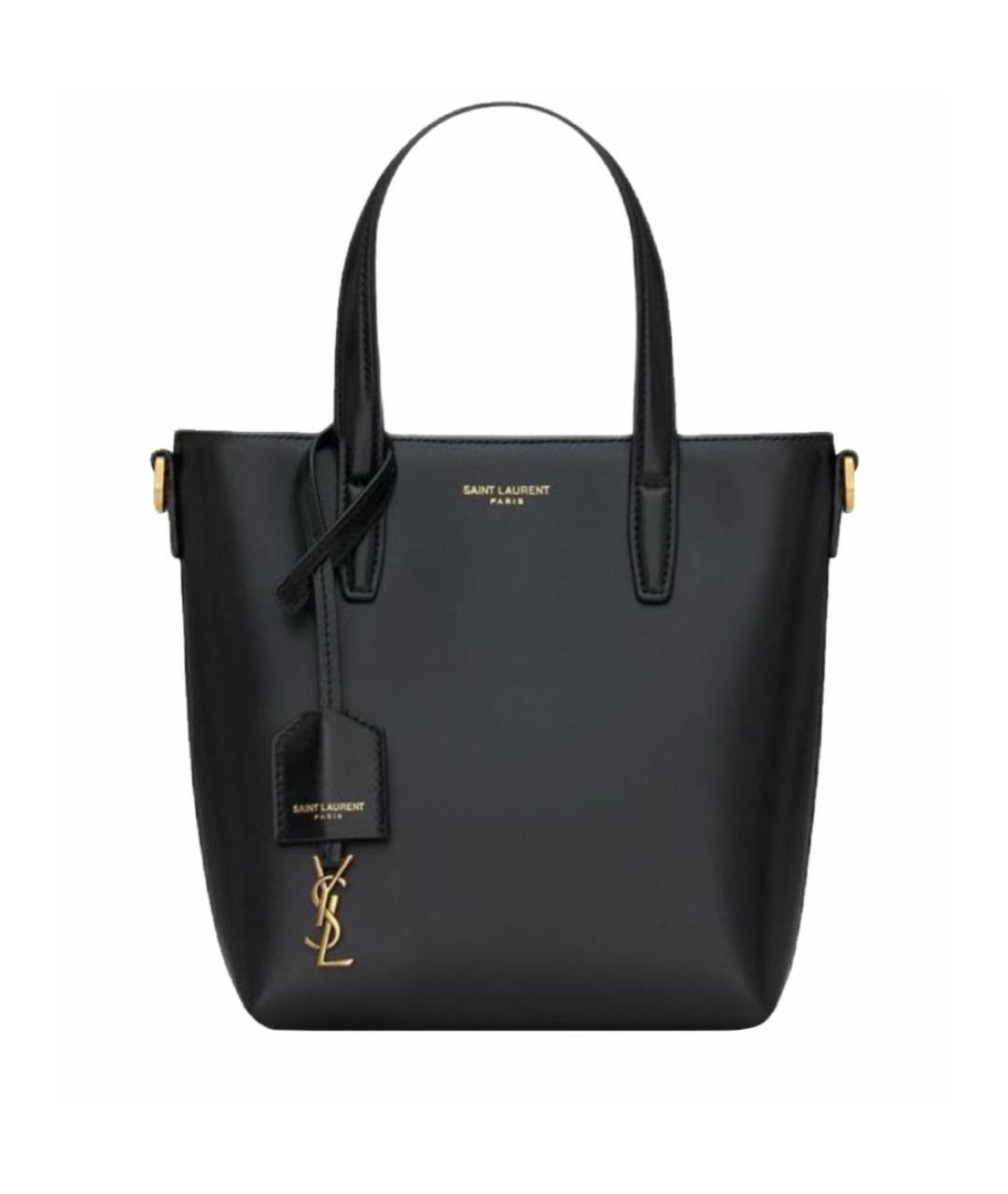 SAINT LAURENT Черная сумка тоут, фото 1