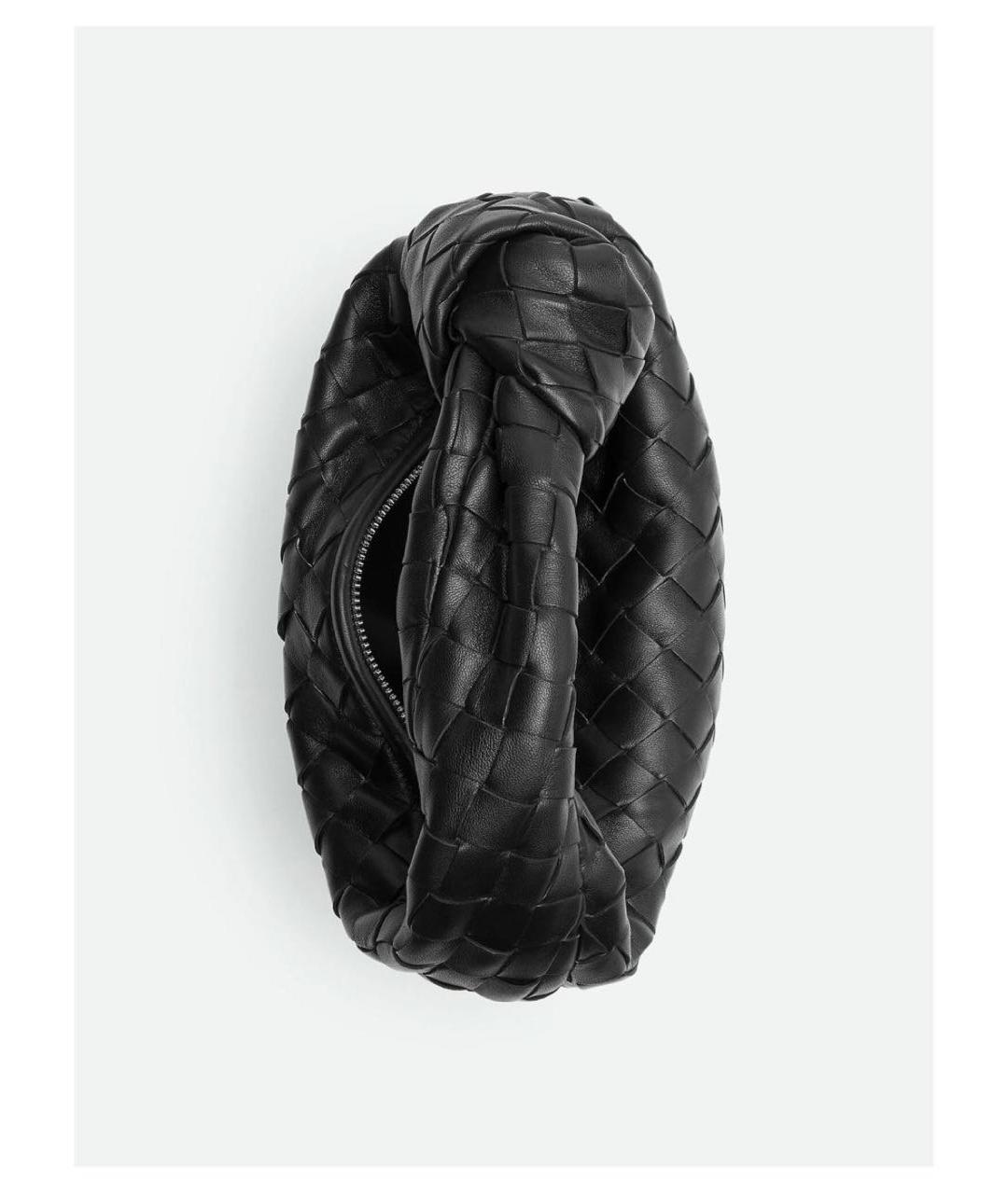 BOTTEGA VENETA Черная кожаная сумка с короткими ручками, фото 3